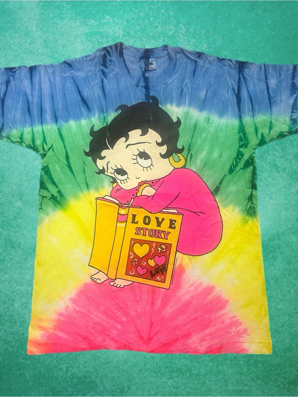 Vintage Betty Boop Love Story Tie Dye Shirt